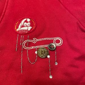 Red Girls Cotton Hoodie, Size XL (Girl)